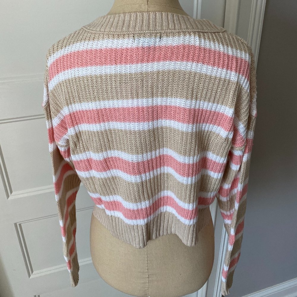 Wild Fable Women’s Striped V Neck Pullover Sweater - Picture 2 of 2